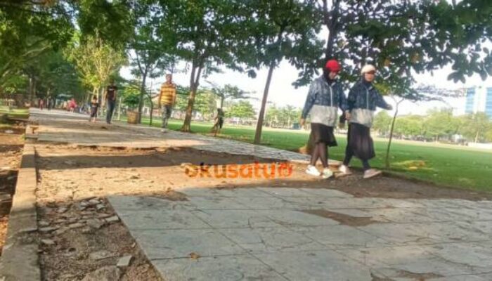 Pak Bupati, Tolong Jalur Joging Track Taman Kota Diperbaiki 