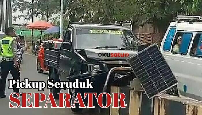 Pickup Seruduk Separator Depan Rumah Dinas Kapolres, Begini Penuturan Sopir