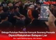 Viral Seorang Pebalap Liar Dikeroyok Puluhan Pemuda Diduga Terjadi di Lapter OKU Selatan