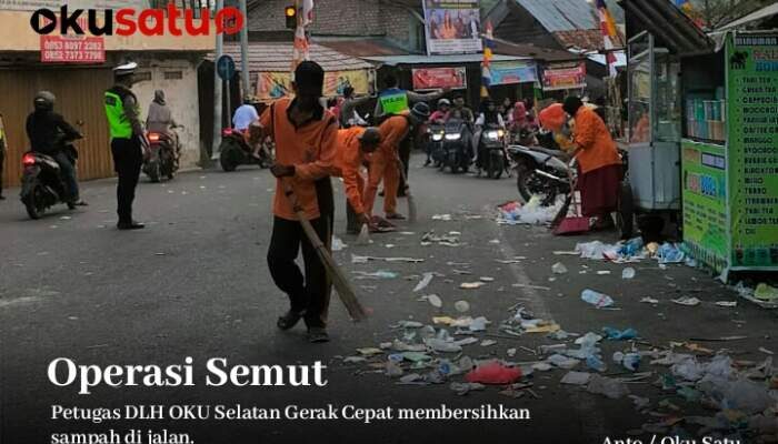 Sampah Berserak di Jalan, DLH OKU Selatan Gerak Cepat 