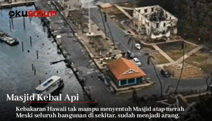 Masjid Kokoh Di Tengah Kepungan Api Viral di Media Sosial 