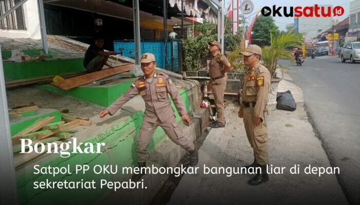 Bangunan Liar Depan Pepabri Suska Dirobohkan Bersama Pemiliknya