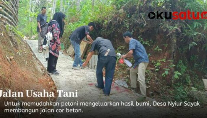 Jalan Usaha Tani Terbangun, Berbahagialah Warga Nyiur Sayak