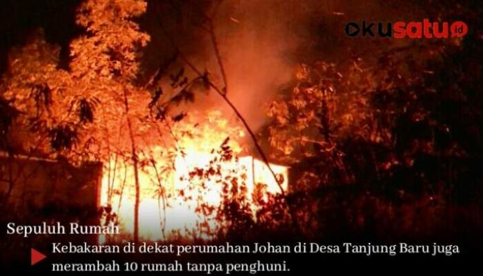 Sepuluh Rumah di Desa Tanjung Baru Terbakar, Imbas Kebakaran Lahan