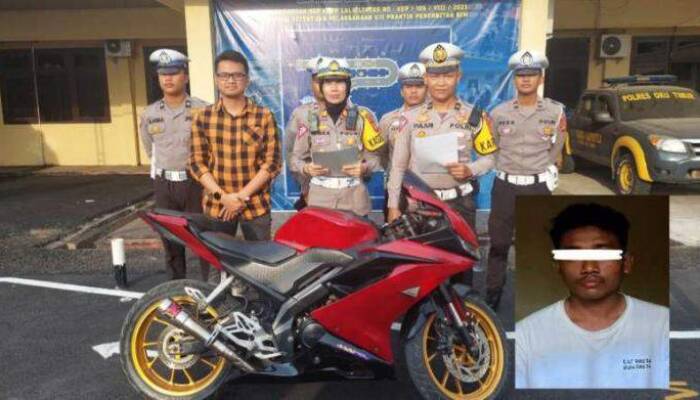 Colong Motor di Lampung, Pulang Kampung Buat Jual Motor Curian, Tapi Keburu Terjaring Razia Di OKU Timur, Katanya Buat Judi Slot