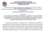 Inilah Nama Calon Anggota KPU OKU, OKU Timur, OKU Selatan dan OKI Periode 2024-2029 yang Lolos Seleksi Administrasi