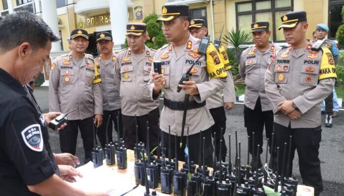 Kapolres OKU Cek Kelengkapan Sarana Lengkap Dengan Rencana Penggunaanya