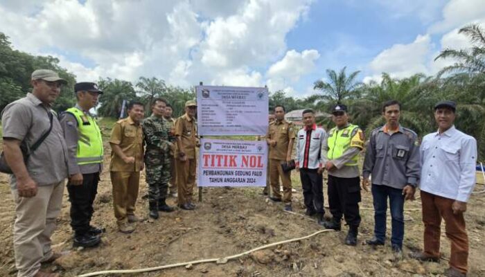 Titik Nol Bangun Gedung TK Desa Merbau, Begini Harapan Camat Lubuk Batang