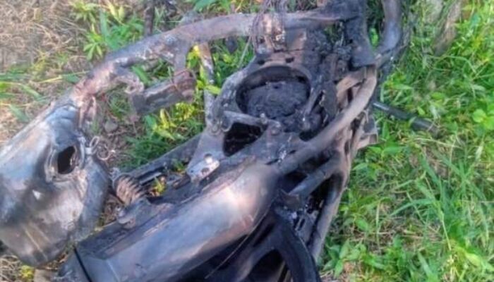 Motor Maling Dibakar Warga, Si Maling Lolos dari Buruan