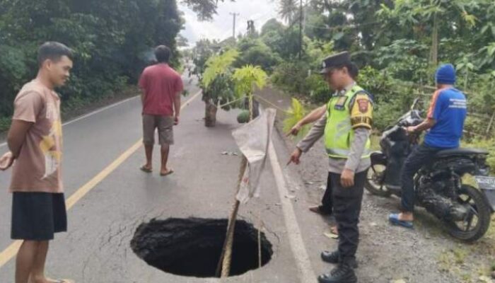 Box Culvert Peninggalan Jepang di Desa Pengandonan Jebol, PJN : Segera Diperbaiki