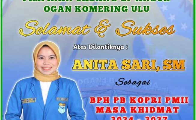 Anita Sari, Kader Kopri PMII OKU Dilantik jadi BPH PB Kopri PMII