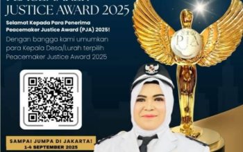 Lurah Batu Belang Jaya Devi Angrini,  Sabet Penghargaan Peacemaker Justice Award Tingkat Nasional Tahun 2025 Kementerian Hukum Republik Indonesia.