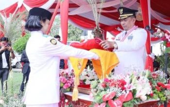 Bupati Oku Selatan Abusama, SH Pimpin Upacara Detik-detik Proklamasi Kemerdekaan RI Ke 80 Tahun 2025