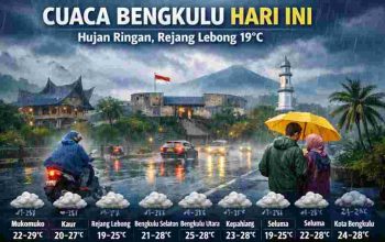 Bumi Raflesia Bengkulu Dikepung Hujan, Suhu Rejang Lebong 19 Derajat, Daftar Lengkap di Bawah
