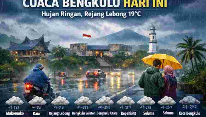 Bumi Raflesia Bengkulu Dikepung Hujan, Suhu Rejang Lebong 19 Derajat, Daftar Lengkap di Bawah