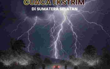 Awan Tebal dan Hujan Ringan Dominasi Sumsel, Tujuh Wilayah Waspada