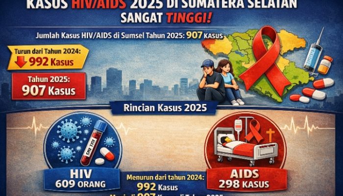 Tren Terus Melejit Sejak 2021, Kasus HIV/AIDS di Sumsel Nyaris Tembus 1.000 Kasus: 3 Daerah Ini Tertinggi!
