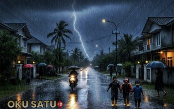 Hujan Ringan Guyur Sumsel di Akhir Pekan, Empat Daerah Berpotensi Hujan Disertai Petir