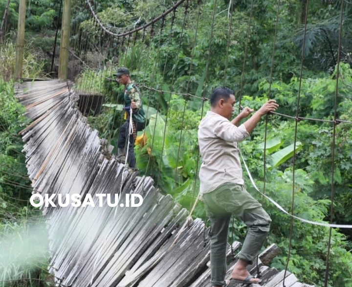 Jembatan gantung dì Oku selatan putus.