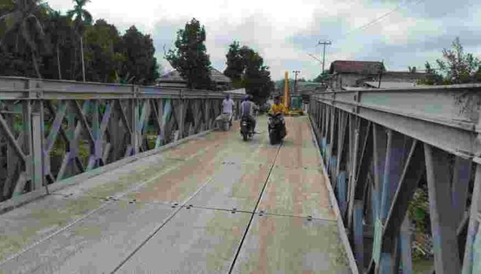 Kendaraan Jenis Ini yang Boleh Melenggang di Jembatan Bailey Prabumulih