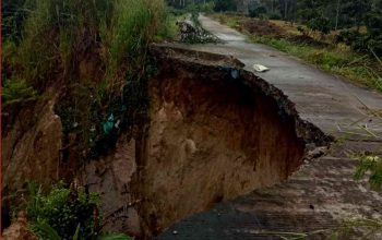 Longsor Putus Jalan Talang Baru–Bunga Mas OKU Selatan