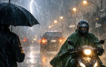 OKU Raya Hujan Disertai Petir Bersama Tujuh Wilayah di Sumsel