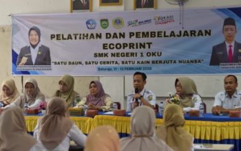 SMKN 1 OKU Gelar Pelatihan Ecoprint, Olah Alam Jadi Karya Seni Bernilai Ekonomi