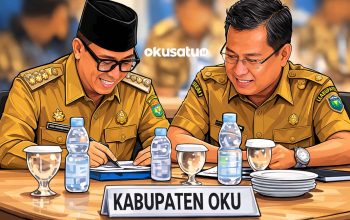 Bupati OKU Teddy Meilwansyah saat rapat koordinasi dengan BPKP Sumsel membahas pengawasan proyek strategis daerah.