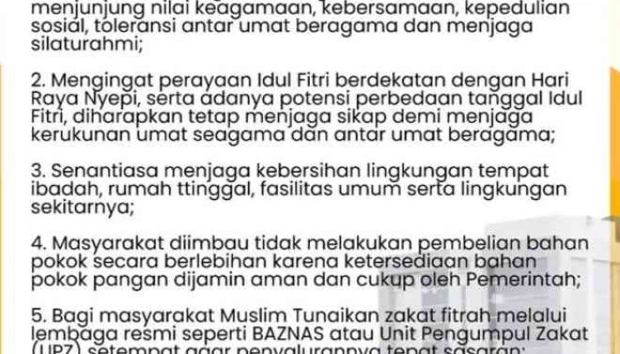 Bupati OKU  H .Teddy Meilwansyah Imbau Umat Muslim Bayar Zakat melalui BAZNAS