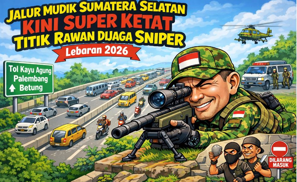 Jalur Mudik Sumatera Selatan Kini Super Ketat, Titik Rawan Dijaga Sniper TNI