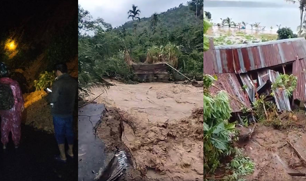 Longsor tutup jalan, jembatan putus dan rumah tertimbun longsor di Kabupaten OKU Selatan Sumatera Selatan.