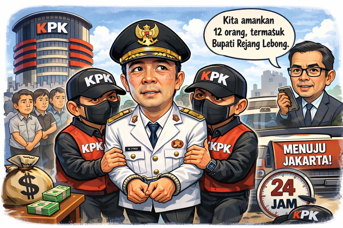 Bupati Rejang Lebong Muhammad Fikri Thobari diamankan KPK dalam operasi tangkap tangan di Bengkulu bersama sejumlah pihak lainnya.