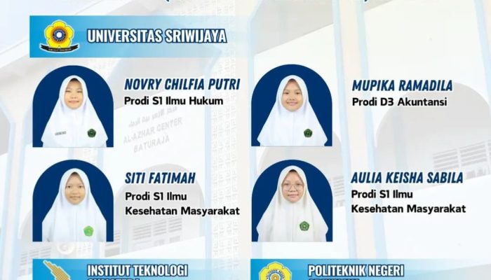 Pecah Telur, Enam Siswa MA Al-Azhar Center Baturaja Lolos SNBP