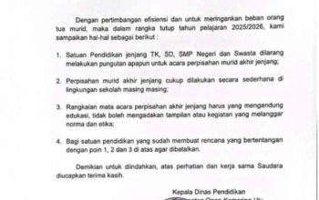 Dinas Pendidikan OKU Keluarkan Aturan Tegas: Dilarang Pungut Biaya Perpisahan Sekolah