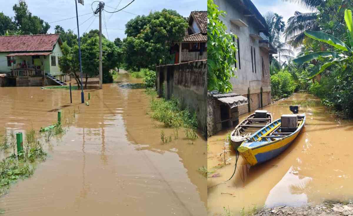 Kondisi banjir merendam rumah warga di Baturaja OKU akibat hujan deras semalaman