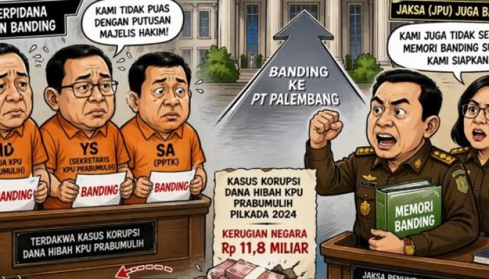 Banding Berlapis Kasus Korupsi KPU Prabumulih: Tiga Terpidana dan Jaksa Saling Tantang Putusan!