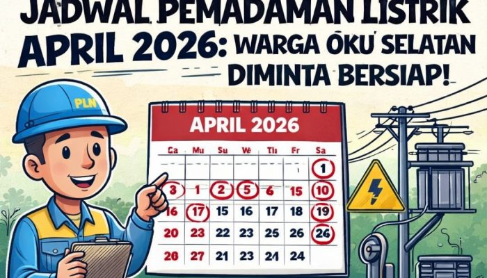 Jadwal Pemadaman Listrik April 2026 di OKU Selatan: Catat Tanggalnya, Jangan Sampai Kaget!