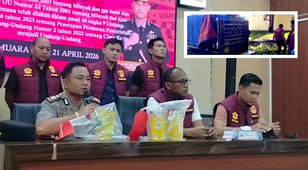 Polisi mengamankan ratusan jeriken Pertalite ilegal dari mobil pick up di OKU Selatan