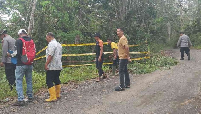 Jalan Penghubung di Desa Rantau Kumpai Longsor,