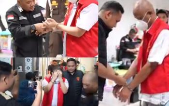 penahanan tersangka kasus korupsi KUR di kantor kejaksaan Sumatera Selatan