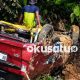 Mobil BE 1564 JG terbalik di dasar jurang kawasan Lebak Liku Jago Pulau Beringin OKU Selatan.
