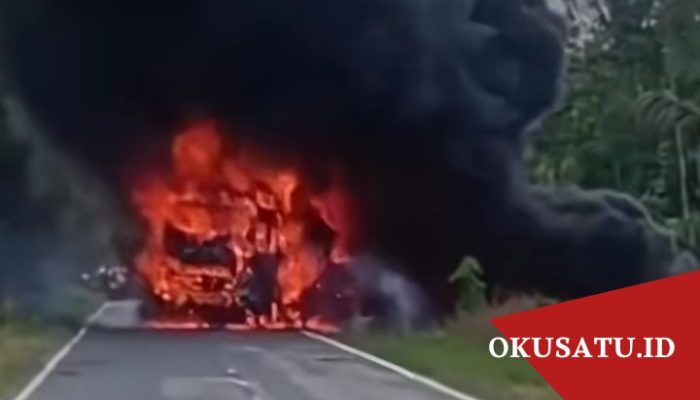 Bus ALS Vs Truk Tangki, Dua Raksasa Jalanan Terbakar dì Jalan Lintas Muratara