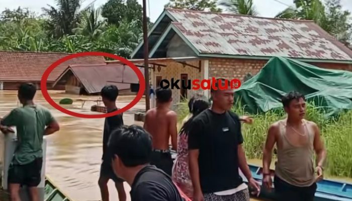 Lima Jembatan Gantung Putus, Empat Rumah Lenyap, Satu Balita Muratara Tewas