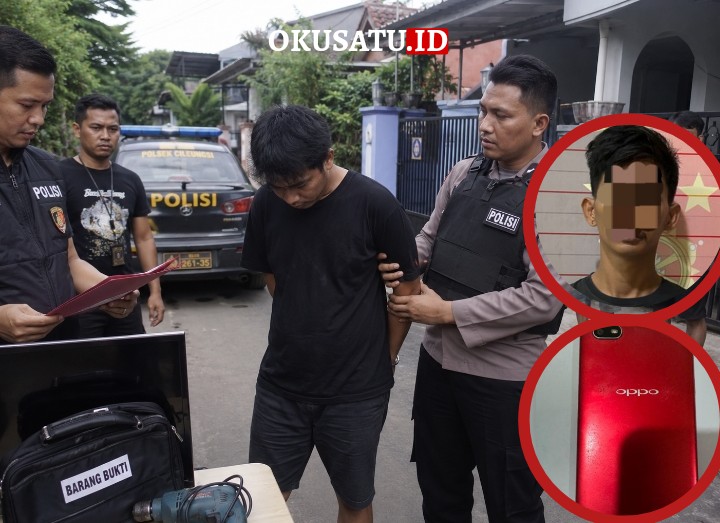 Pria berinisial AO ini, diduga sebagai penadah barang curian dua orang pelaku.